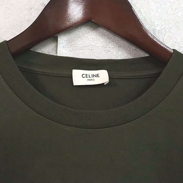 広尾店】 美品 セリーヌ CELINE クロップド Tシャツ カーキ size: XS
