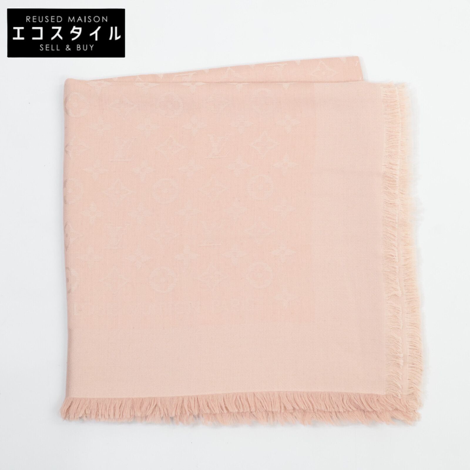 LOUIS VUITTON ルイヴィトン 410460 ショール モノグラム シャイン シルク混