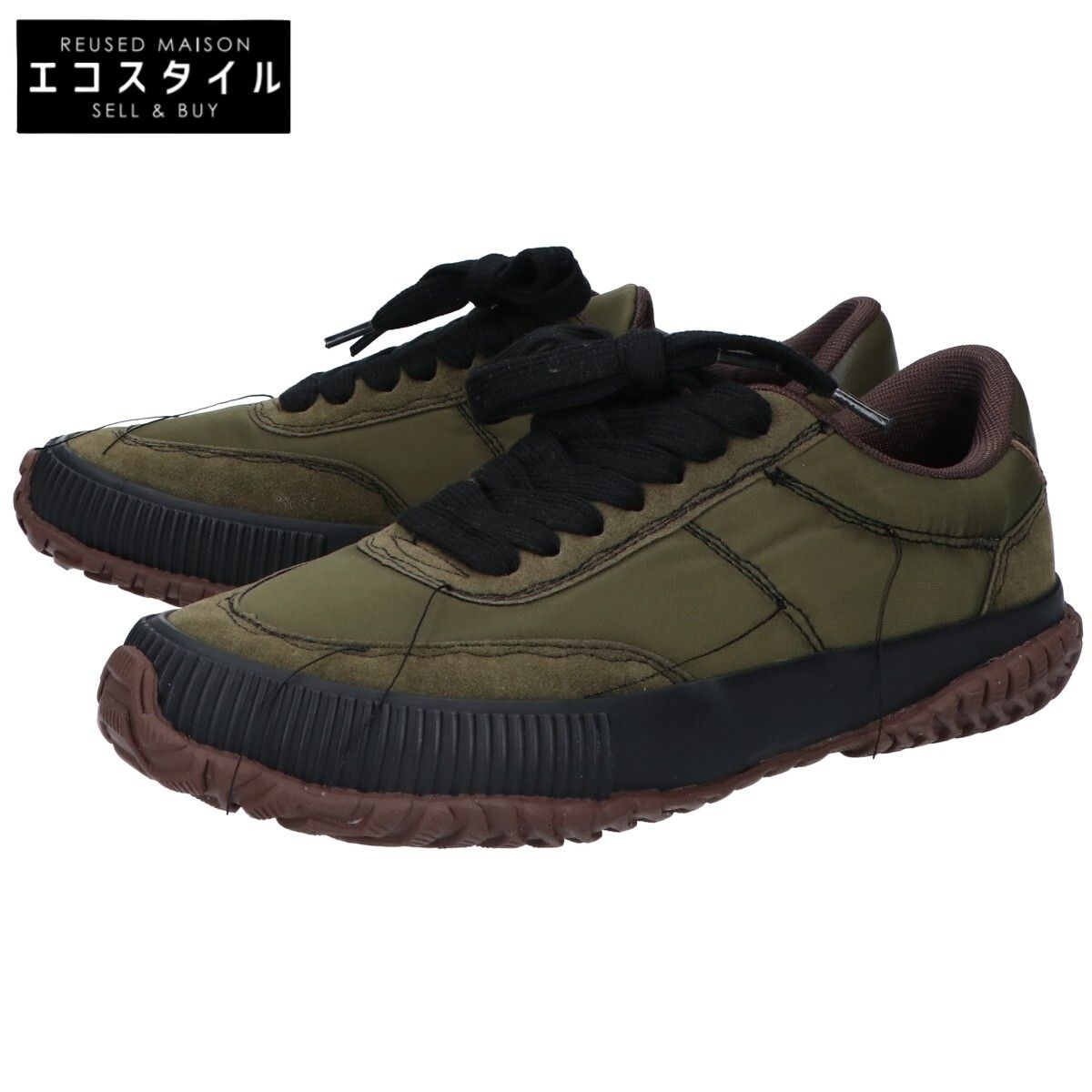 Y s ワイズ YE-E 01-990-1-03 OX ROUGH STITCH ナイロン スエード スニーカー 3