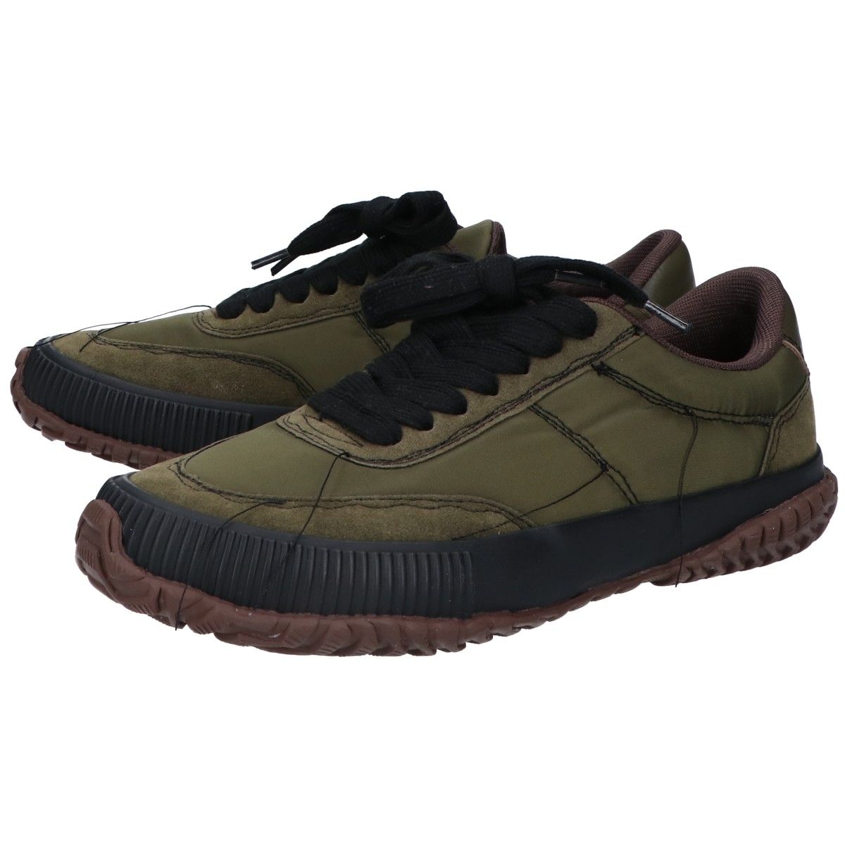 Y s ワイズ YE-E 01-990-1-03 OX ROUGH STITCH ナイロン スエード スニーカー 3