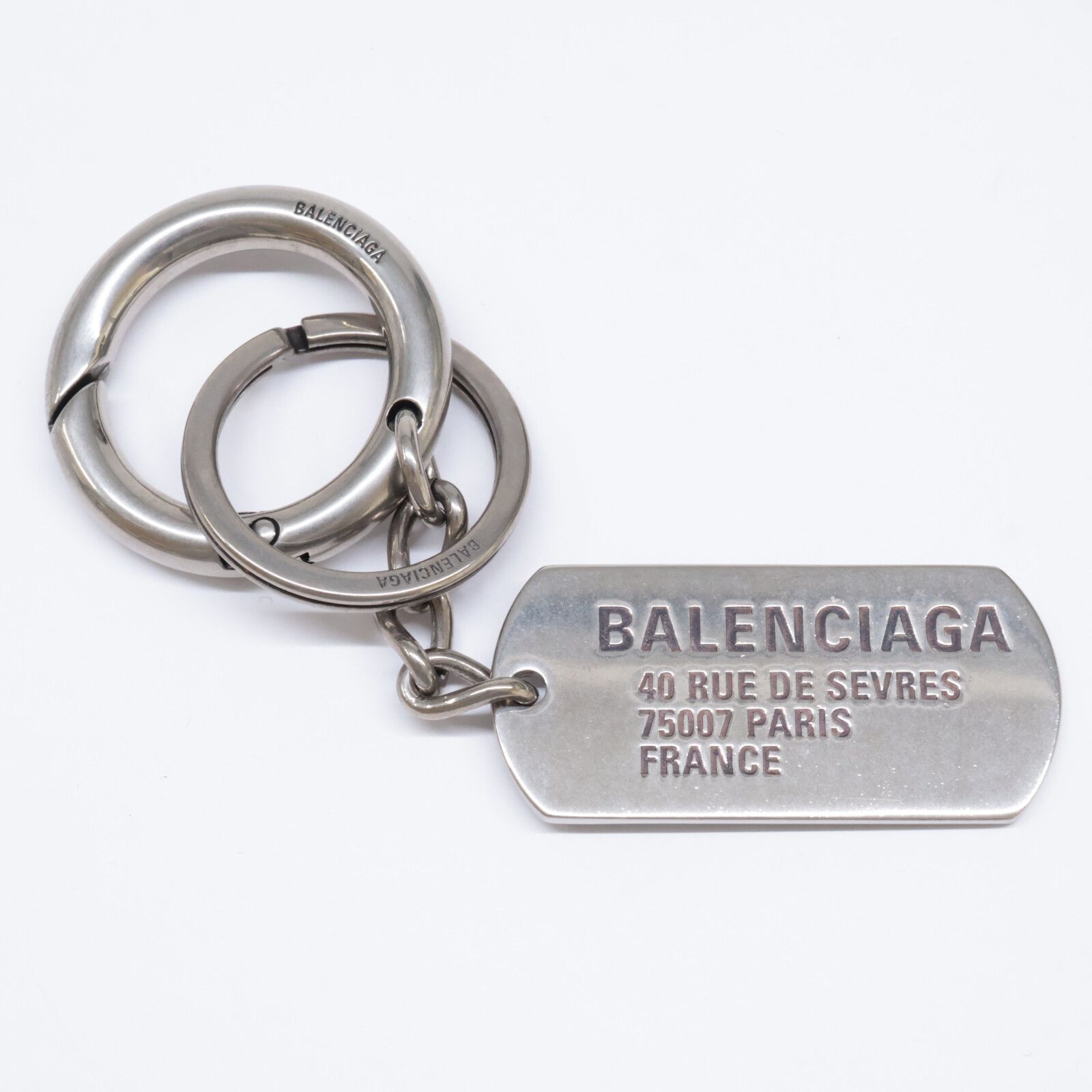 i*a様 BALENCIAGA TAGS ドックタグ キーホルダー BALENCIAGA バレンシアガ 【美品】TAGS ドッグタグ - メルカリ
