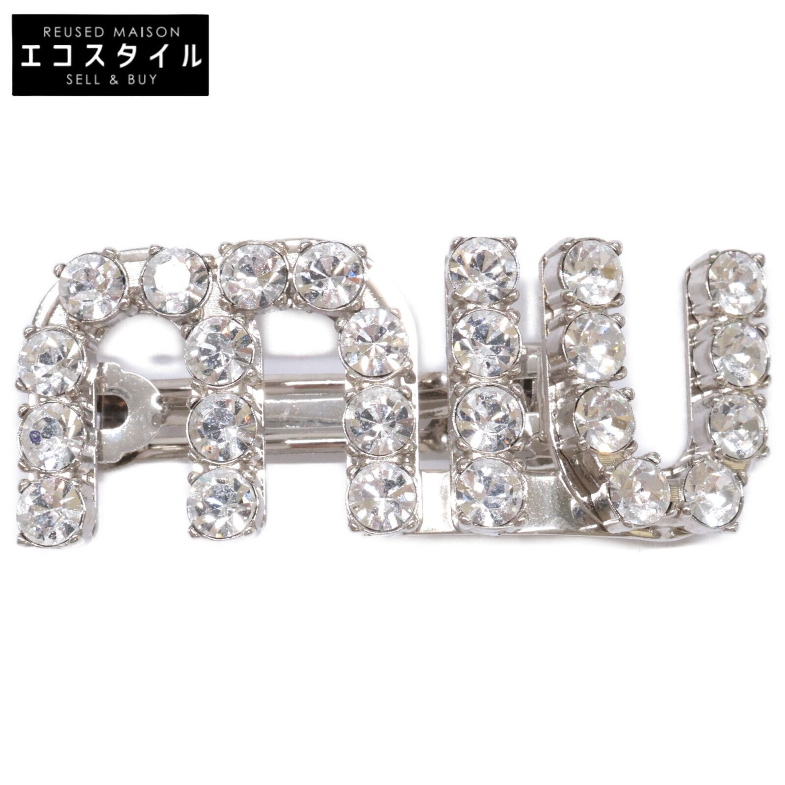 MIUMIU ミュウミュウ 5JF082_2DNC_F0OKL クリスタル ヘアクリップ