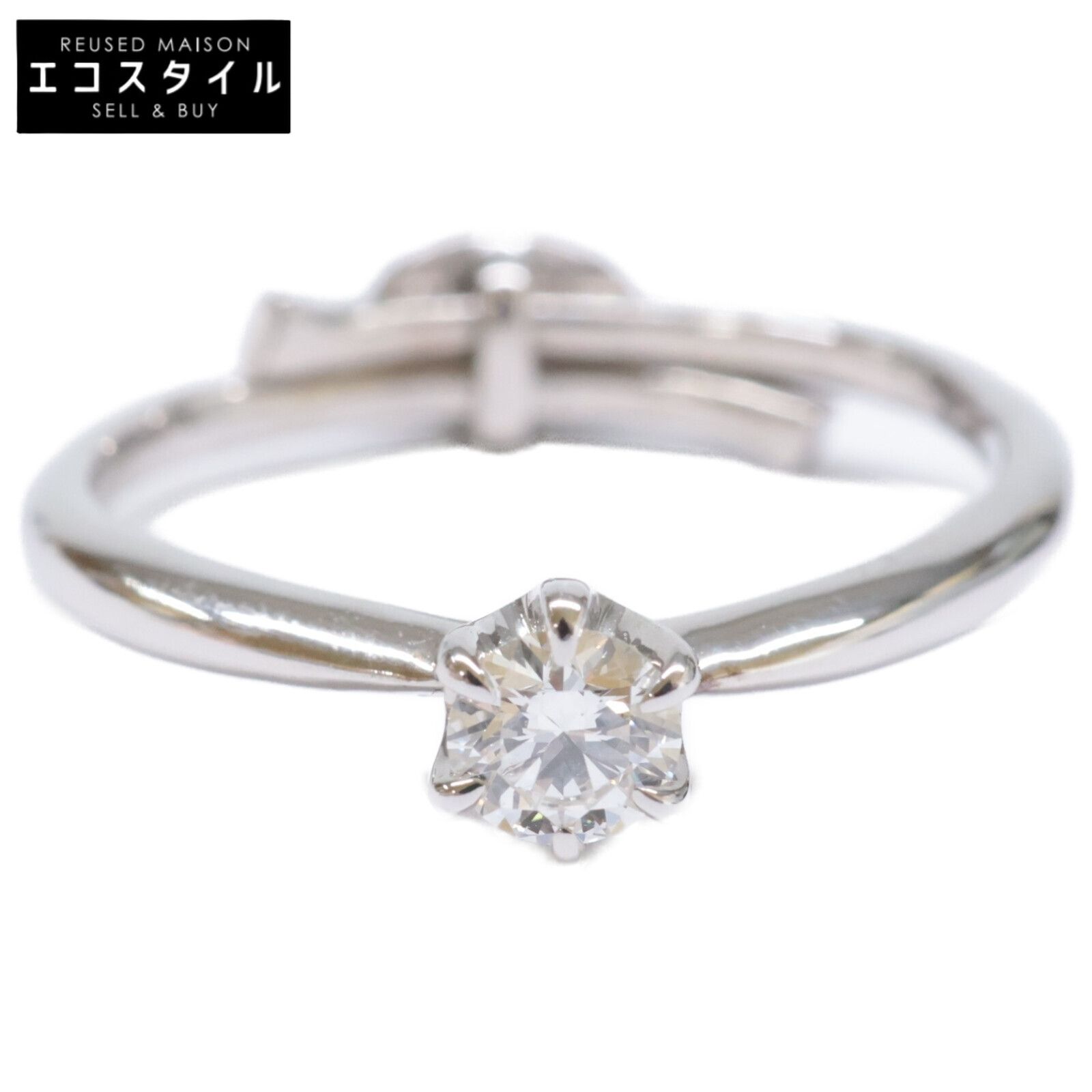 銀座ダイヤモンドシライシ SV950 Smile propose ring スマイルプロポーズ 0.202ct ダイヤモンド 9号