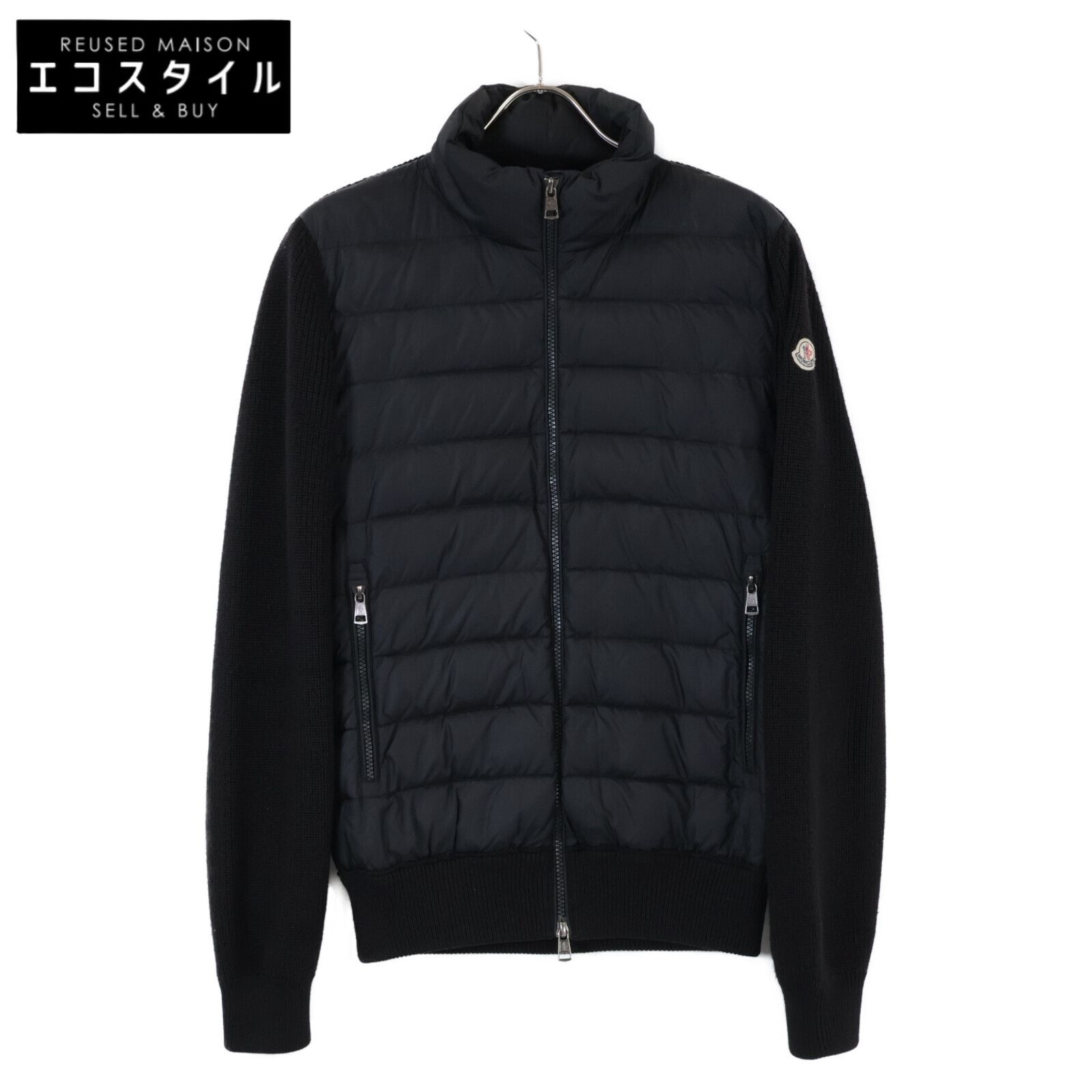 MONCLER モンクレール MAGLIONE TRICOT CARDIGAN ニット切替 ダウンジャケット S