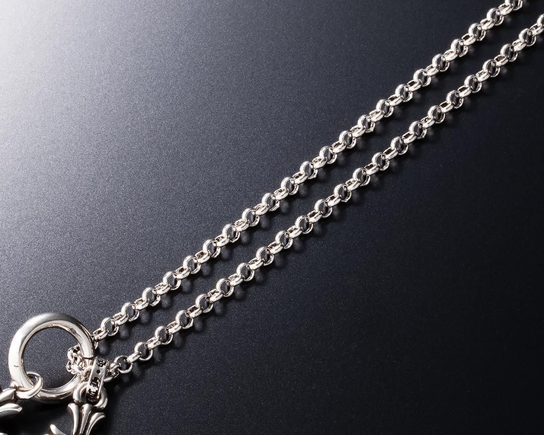 シルバー925 2連クロスネックレス ベビーファット×タイニークロス