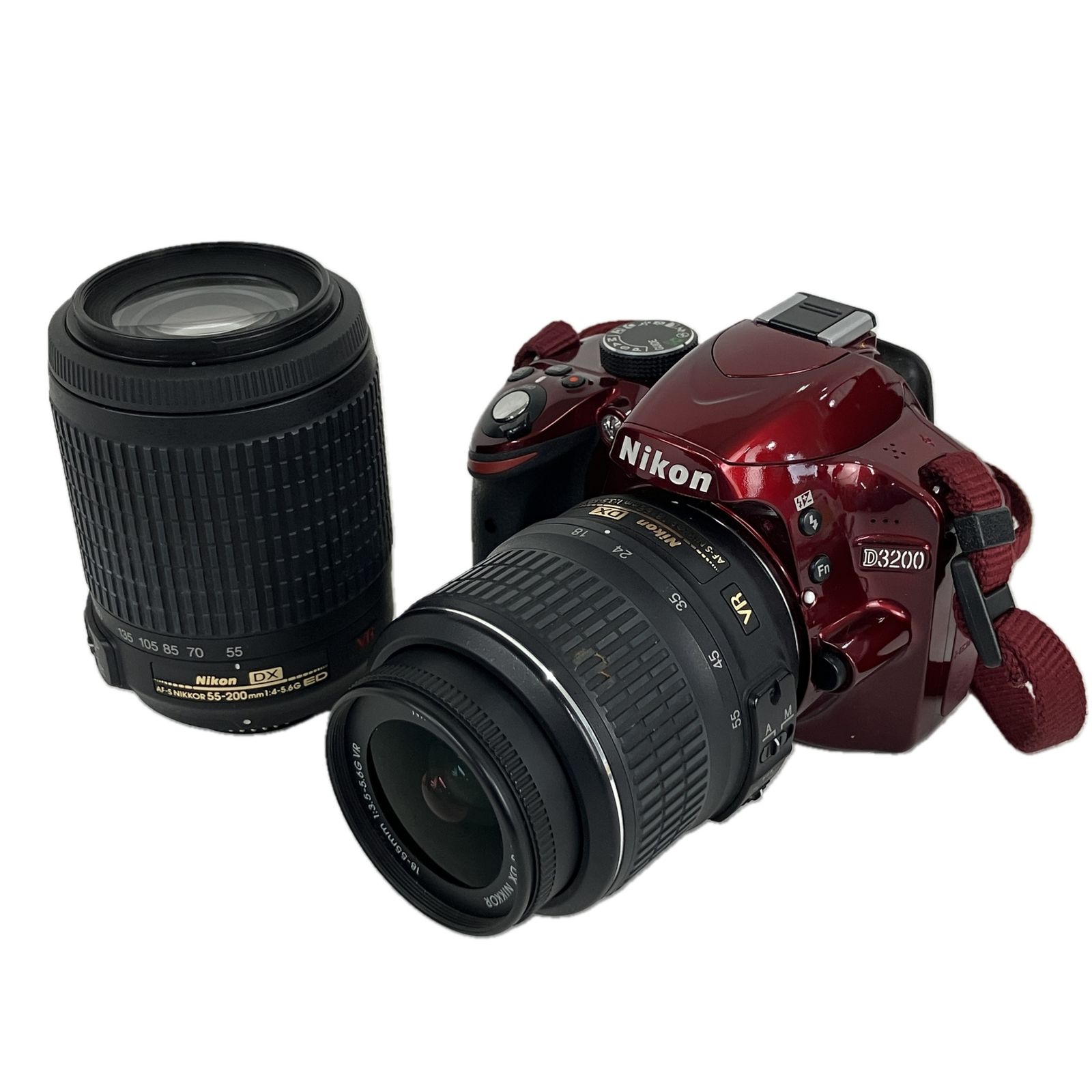 Nikon D3200 ダブルズームキット 2012年製 2416万画素 デジタル一眼レフカメラ AF-S 18-55mm 55-200mm VR ニコン DX Y10570188