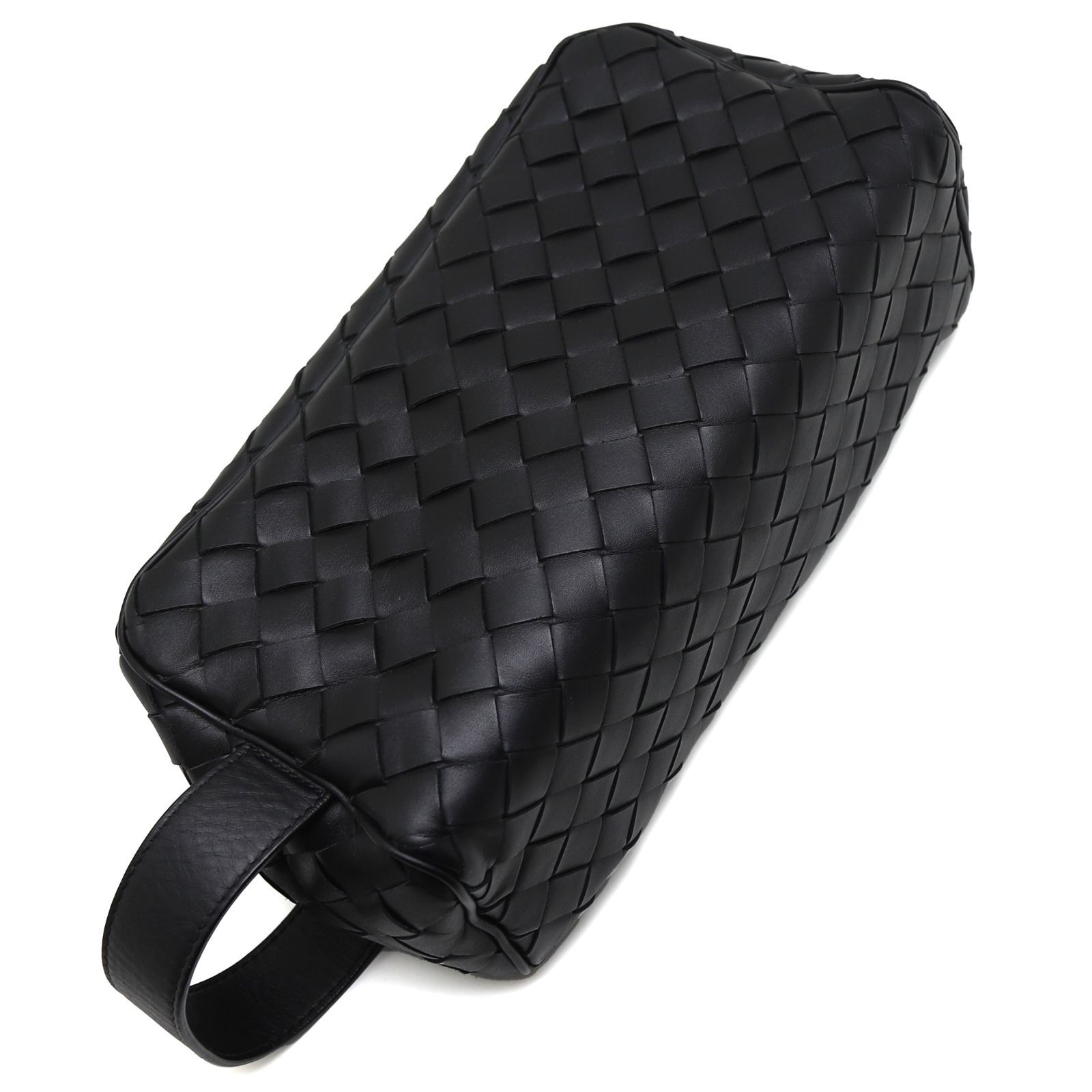 美品✨ボッテガヴェネタ イントレチャート セカンドバッグ トラベルポーチ 黒 ボッテガヴェネタ イントレチャート トラベルポーチ ブラック レザー