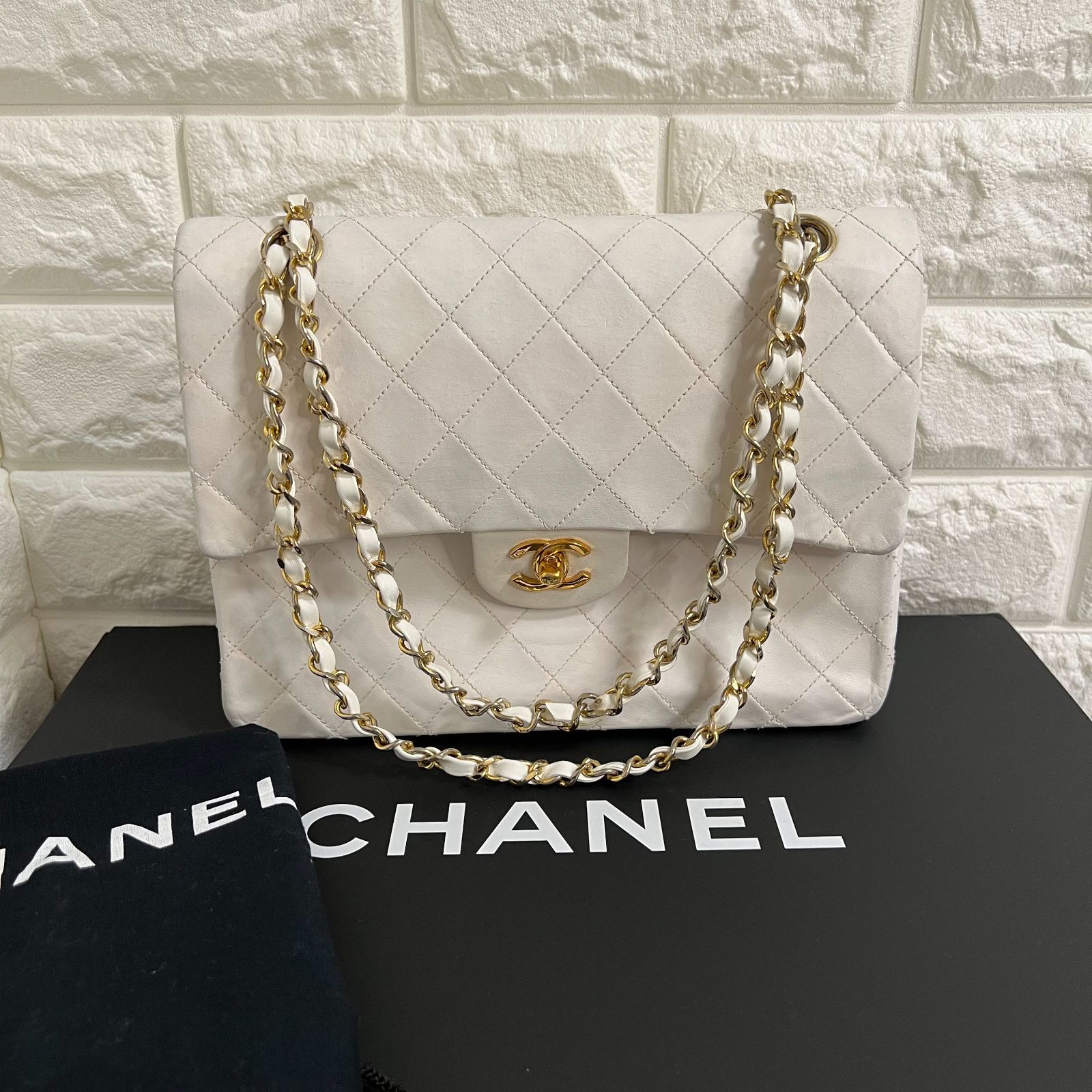 【超美品】 シャネル マトラッセ 25 ダブルフラップ ダブルチェーン #94 超美品】 シャネル マトラッセ 25 ダブルフラップ ダブルチェーン #94