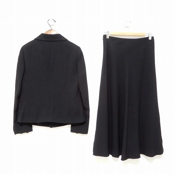 anc インゲボルグ INGEBORG フ ロング スカートスーツ セットアップ ツーピース 9 黒 レース レディース 971561