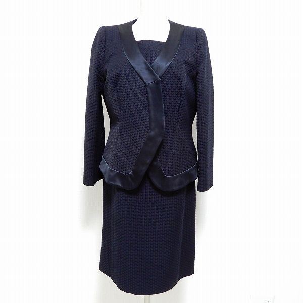 axc アルマーニコレツィオーニ ARMANICOLLEZIONI ワンピーススーツ セットアップ ノースリーブ 光沢 大きいサイズ レディース 973247