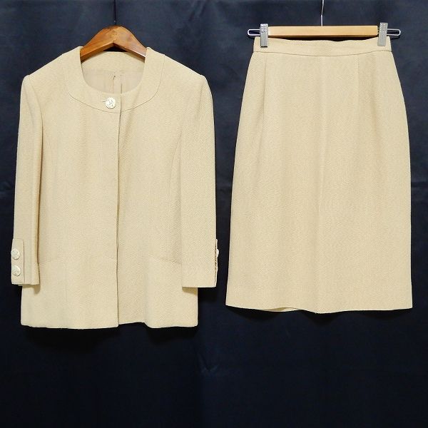 anc ジュンアシダ junashida スカートスーツ セットアップ ツーピース ノー 7 ベージュ レディース 973260