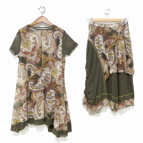 snc イークラット エイココンドウ E-clat EIKO KONDO セットアップ スリーピース 42 パワーネット ペイズリー レディース 974055