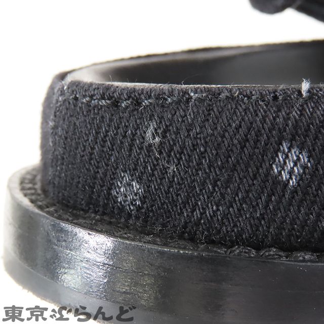  シャネル CHANEL ベルクロ サンダル G 35927 ブラック 黒 ゴールド金具 デニム ココマーク スポーツサンダル 35 レディース スポーツサンダル サンダル ミュール