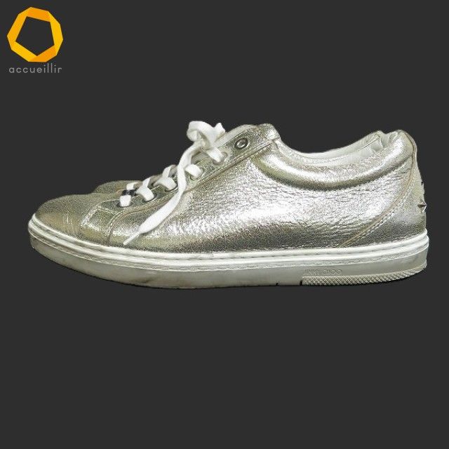 as ジミーチュウ Jimmy Choo スニーカー 42 シルバー メタリック 星型 