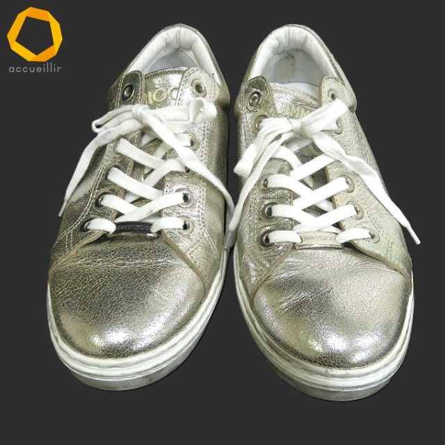 as ジミーチュウ Jimmy Choo スニーカー 42 シルバー メタリック 星型 