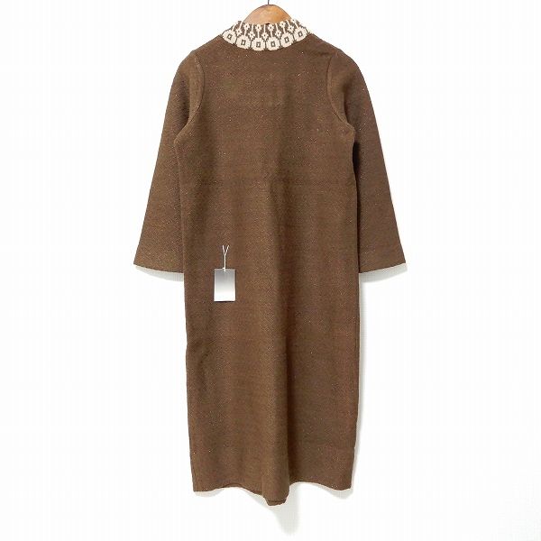 wnc サイトウトヨコ 斉藤都世子 ワンピース ニット ラメ 茶 ベージュ