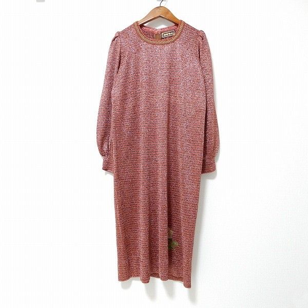anc サイトウトヨコ 斉藤都世子 ワンピース ニット ラメ 赤系 紺系