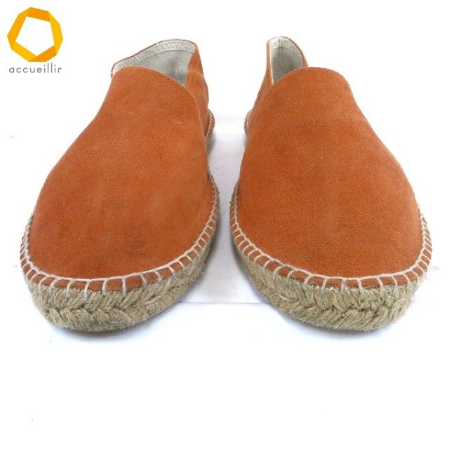 ss パパス プラス Papas スリッポン エスパドリーユ 44 オレンジ スエード スペイン製 メンズ 967048 k01