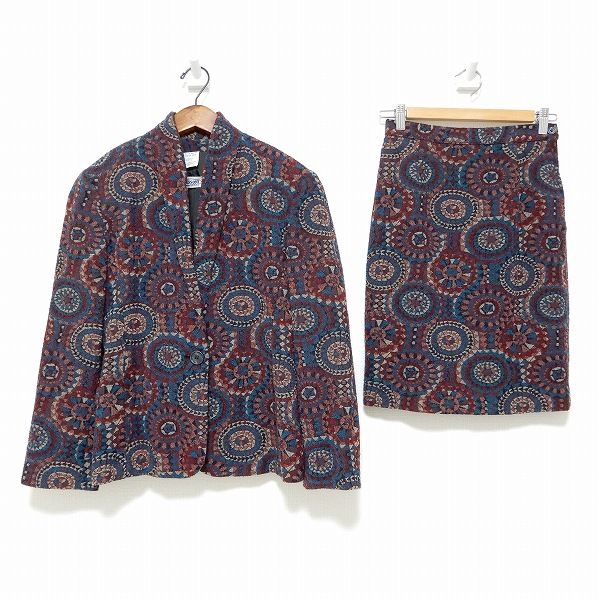 wnc ミッソーニ ドンナ MISSONI DONNA セットアップ ツーピース タイト スカート 40 イタリア製 総柄 アルパカ レディース 969502