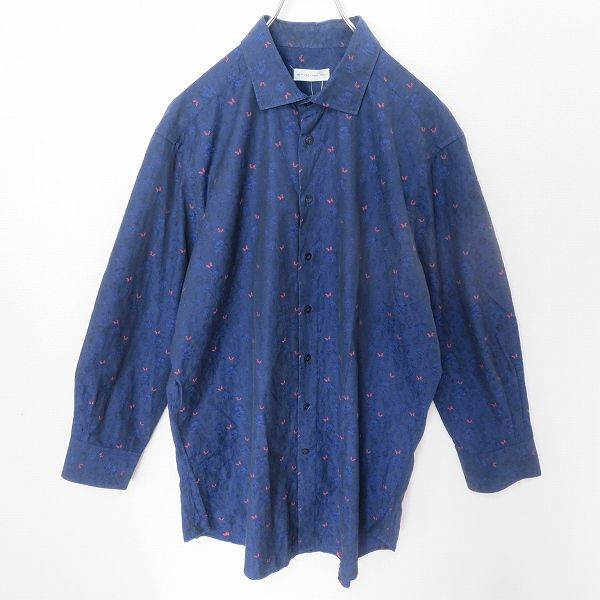 エトロ ETRO 長袖シャツ ワイシャツ 薔薇 蝶 a922081ss - メルカリ