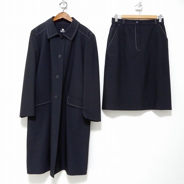 anc マックデイビッド McDavid セットアップ ツーピース ロング コート スカート 40 黒系 レディース 971378