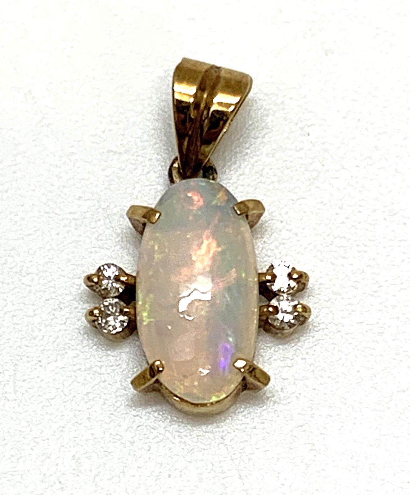 K18 オパール ダイヤ ペンダントトップ K18 オパール ダイヤモンド ペンダントトップ ネックレストップ 1.3g