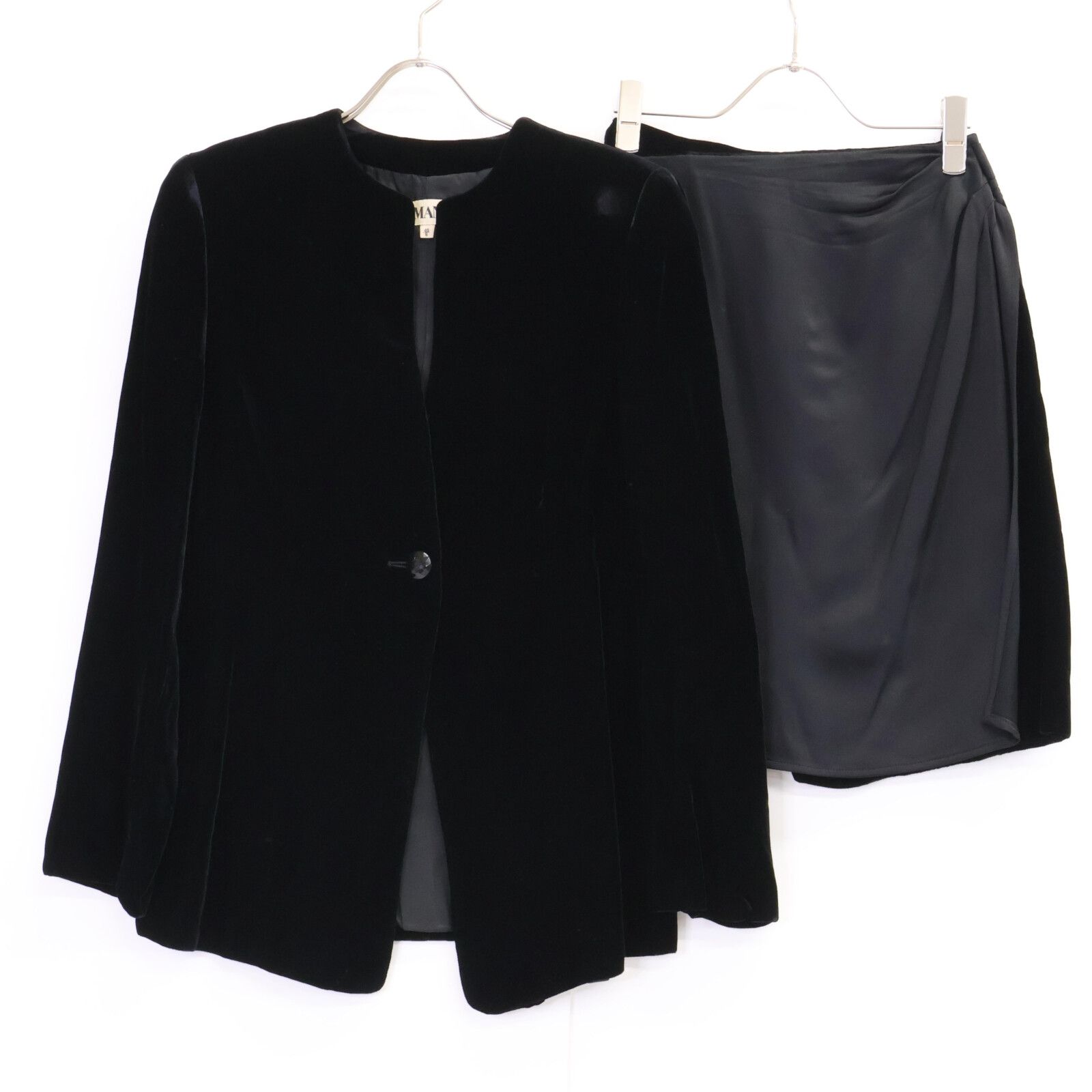 ARMANI アルマーニ MANI D-TK-6246 ﾌﾞﾗｯｸ ﾍﾞﾙﾍﾞｯﾄ ｽｰﾂ ｾｯﾄｱｯﾌﾟ 40 6