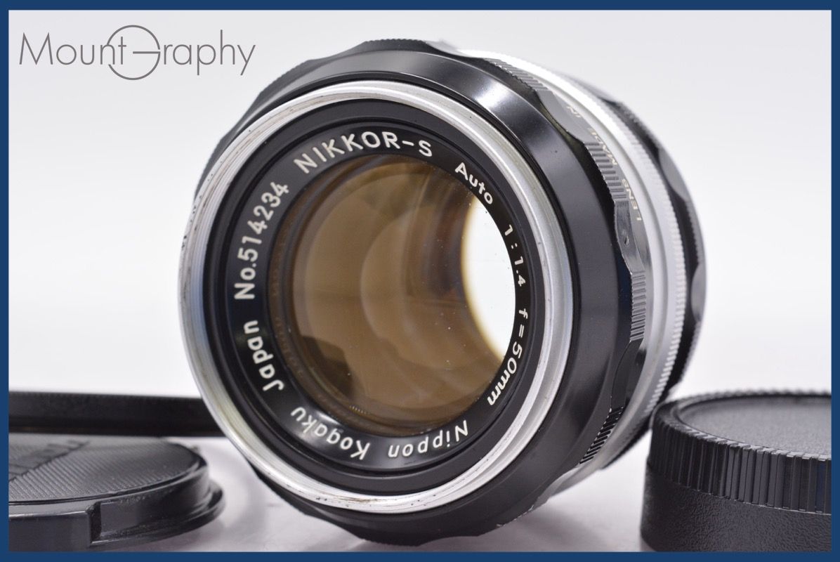 上 ニコン Nikon NIKKOR S Auto 50 mm F 1 4 非Ai 前後キャップ レンズフィルター付 同梱可 am 1382