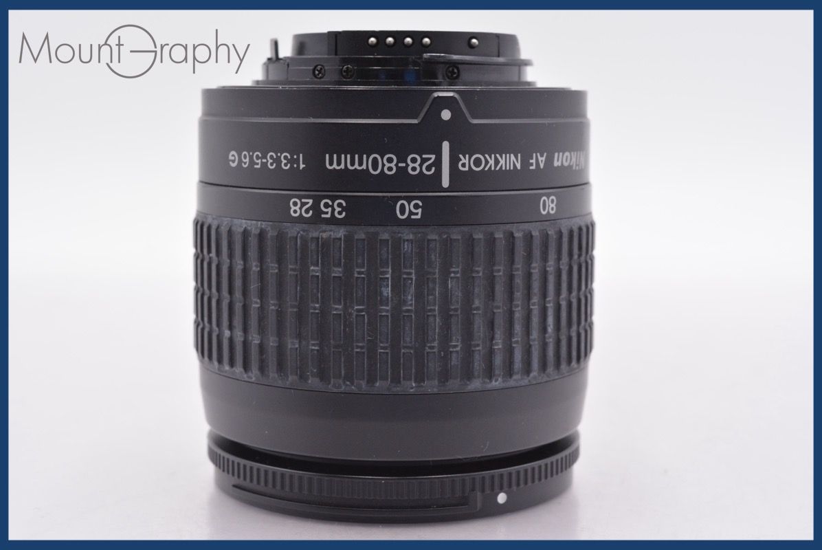 上 ニコン Nikon AF NIKKOR 28-80mm F3.3-5.6 G 前後キャップ-レンズフィルター付 完動 同梱可 am1386