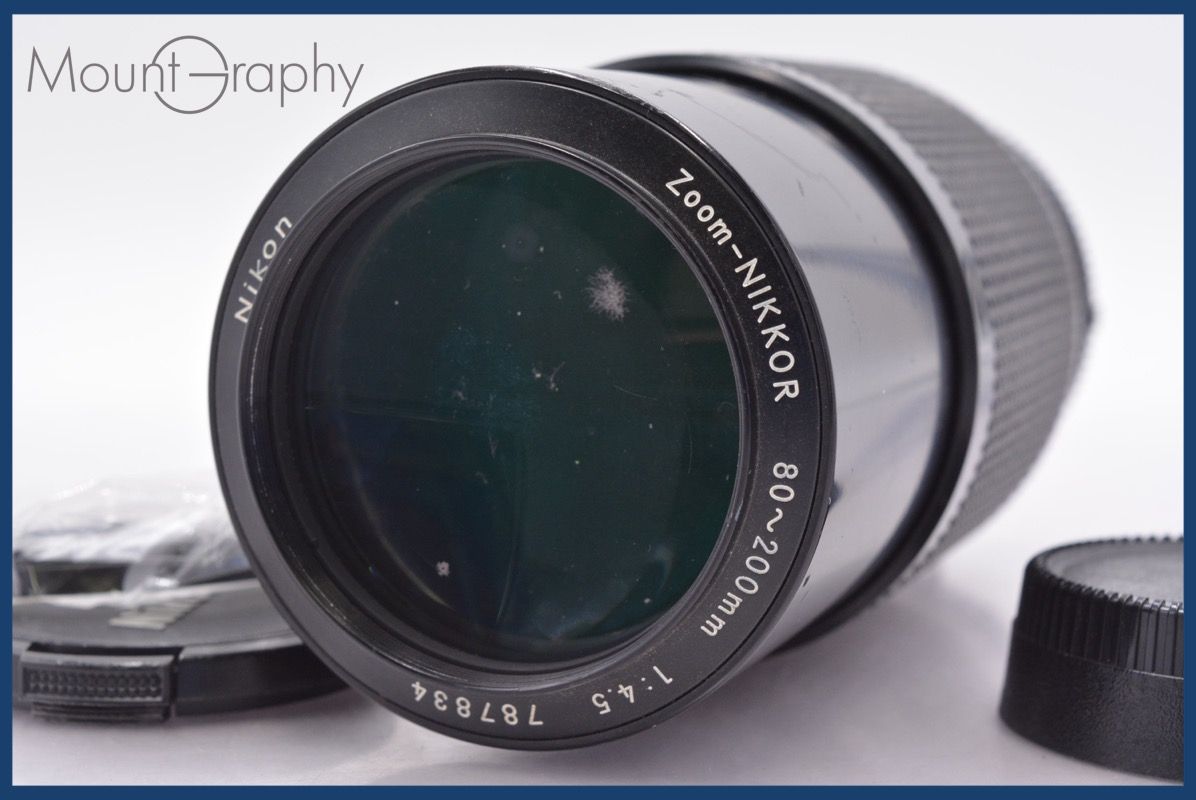 実用 ニコン Nikon Zoom-NIKKOR 80-200mm F4.5 Ai 前後キャップ-レンズフィルター付 同梱可 am1388