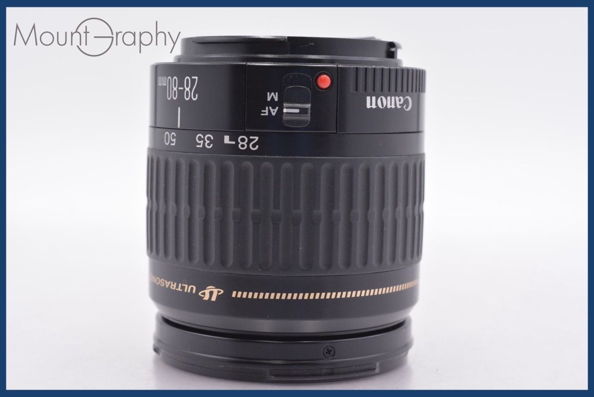 上 キヤノン Canon EF 28-80mm F3.5-5.6 II USM 前後キャップ-レンズフィルター付 完動 同梱可 am1392