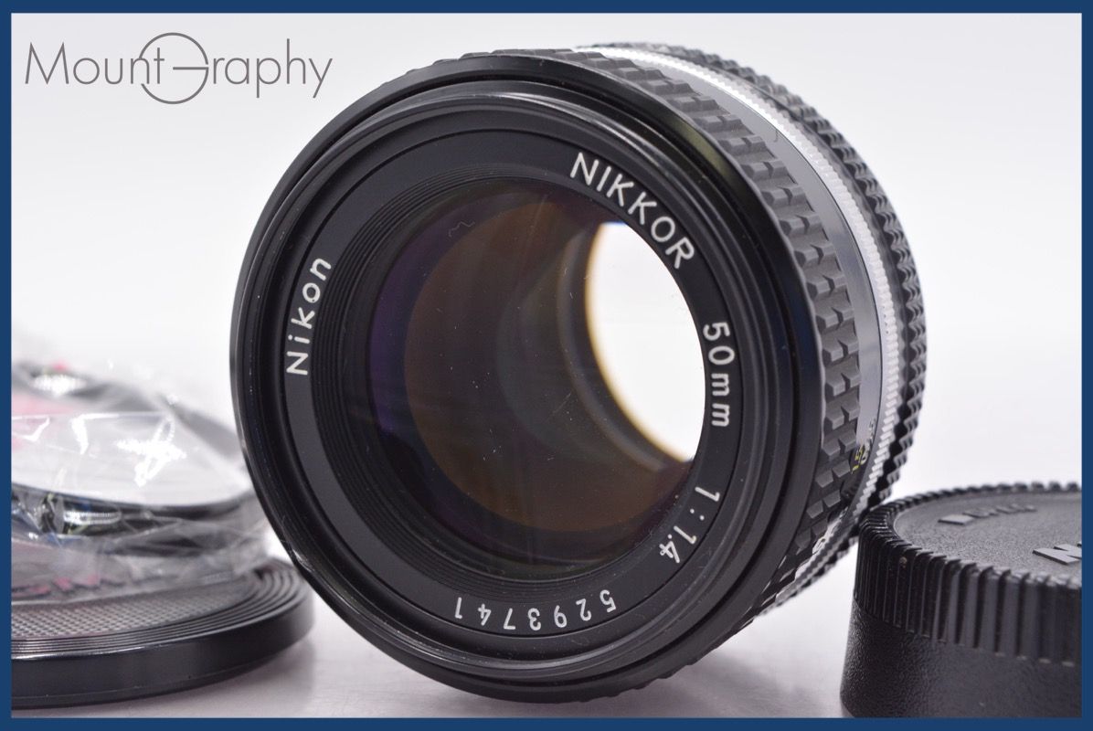 上 ニコン Nikon NIKKOR 50 mm F 1 4 Ai S 前後キャップ レンズフィルター付 同梱可 am 1402