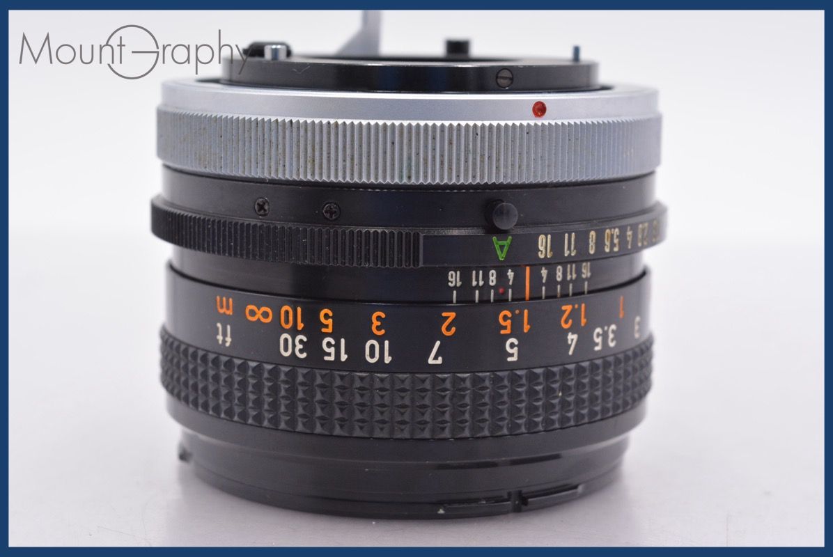 キヤノン Canon FD 50mm F1.8 S.C. 前後キャップ-レンズフィルター付 完動 同梱可 am1409