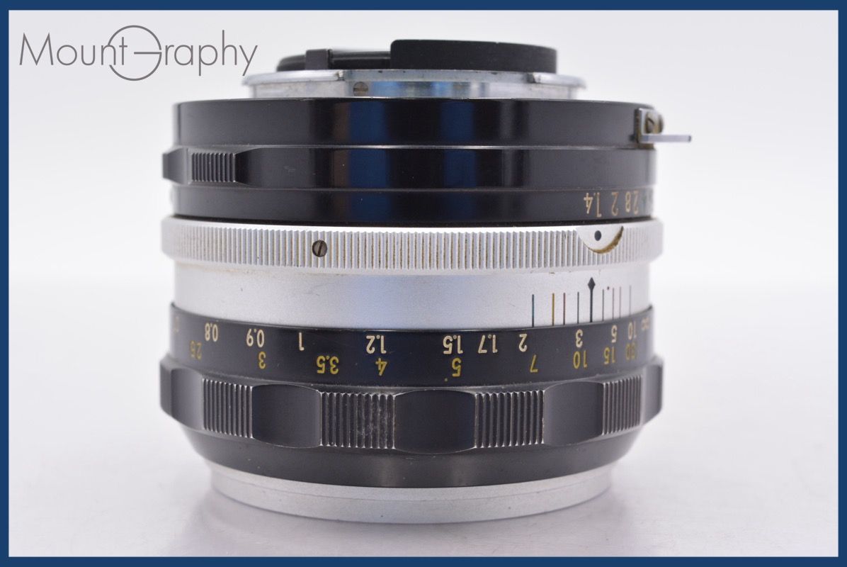 上 ニコン Nikon NIKKOR-S Auto 50mm F1.4 非Ai 前後キャップ-レンズフィルター付 完動 同梱可 am1414