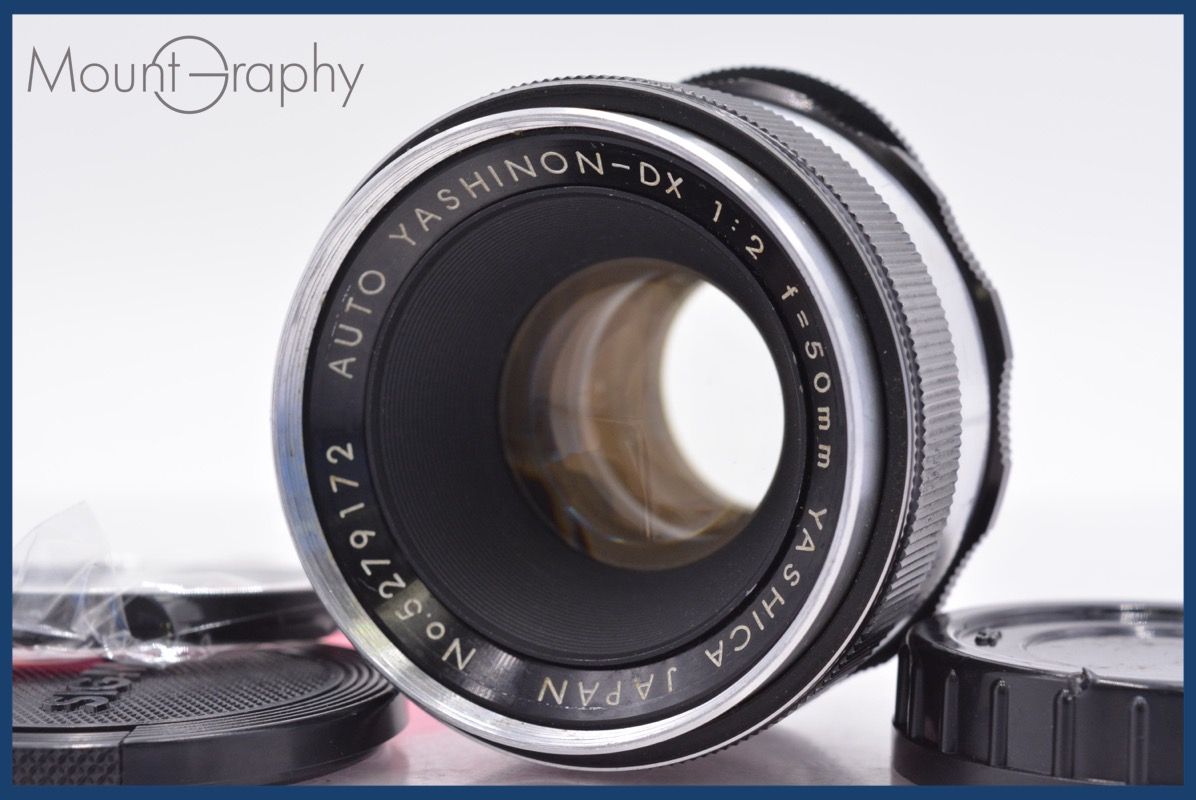 ヤシカ YASHICA AUTO DX 50 mm F 2 前後キャップ レンズフィルター付 M 42用 同梱可 am 1416