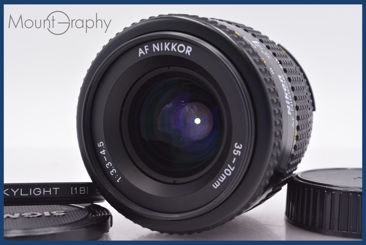 ニコン Nikon AF NIKKOR 35-70mm F3.3-4.5 前後キャップ-レンズフィルター付 完動 同梱可 am1417