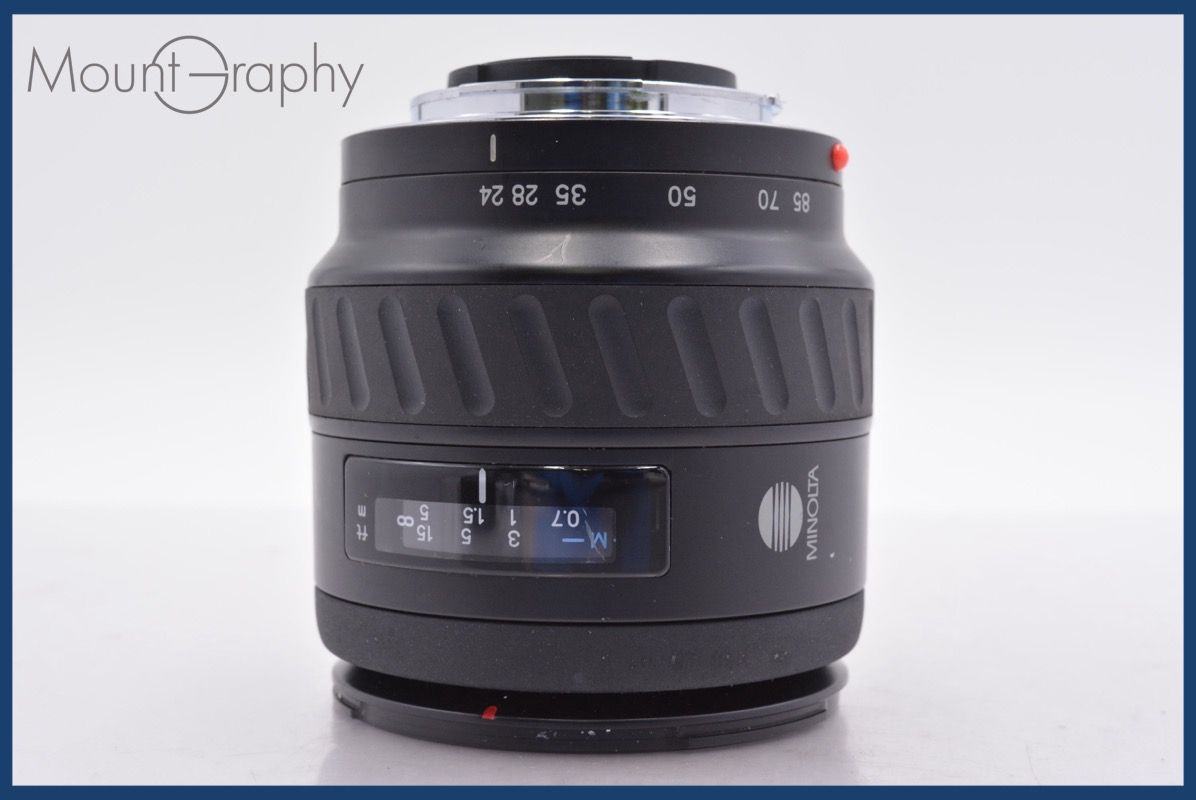 ミノルタ MINOLTA AF 24-85mm F3.5-4.5 前後キャップ-レンズフィルター付 完動 同梱可 am1419