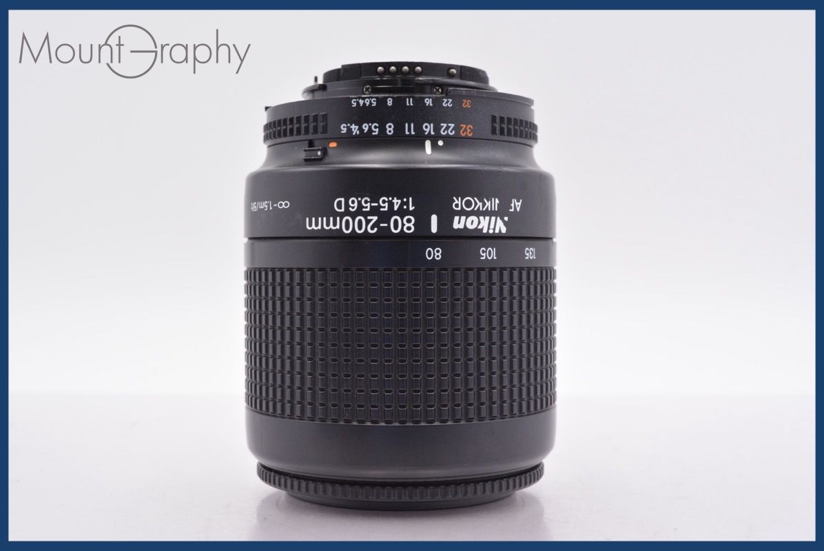 上 ニコン Nikon AF NIKKOR 80-200mm F4.5-5.6 D 前後キャップ-レンズフィルター レンズフード付 完動 同梱可 am1420