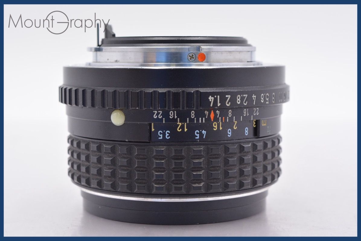 上 ペンタックス PENTAX SMC PENTAX-M 50mm F1.4 前後キャップ-レンズフィルター付 完動 同梱可 am1424