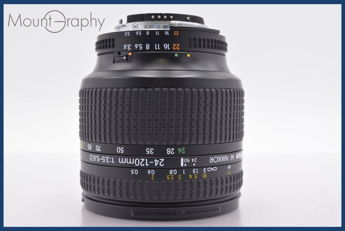 上 ニコン Nikon AF NIKKOR 24-120mm F3.5-5.6 D 前後キャップ-レンズフィルター付 完動 同梱可 am1430