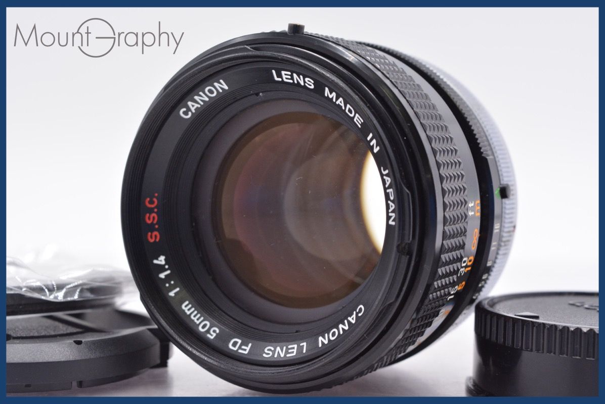 キヤノン Canon FD 50 mm F 1 4 S C 前後キャップ レンズフィルター付 同梱可 am 1433