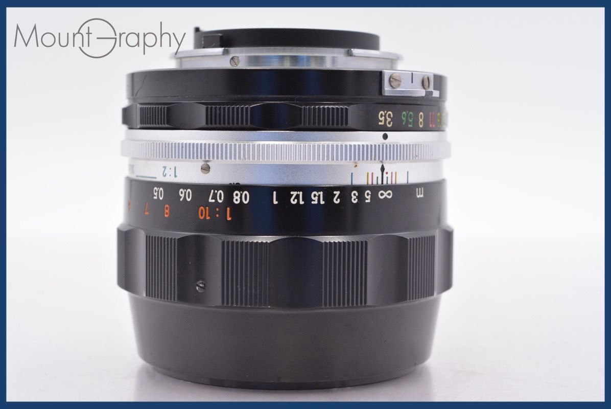 ニコン Nikon Micro-NIKKOR Auto 55mm F3.5 非Ai 前後キャップ-レンズフィルター付 完動 同梱可 am1439