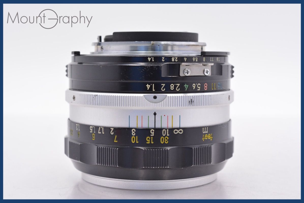 上 ニコン Nikon NIKKOR-S Auto 50mm F1.4 Ai 前後キャップ-レンズフィルター付 完動 同梱可 am1444