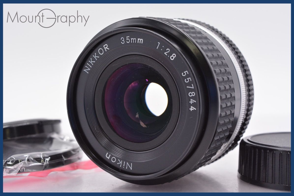 ニコン Nikon NIKKOR 35mm F2.8 Ai-S 前後キャップ-レンズフィルター付 同梱可 am1445
