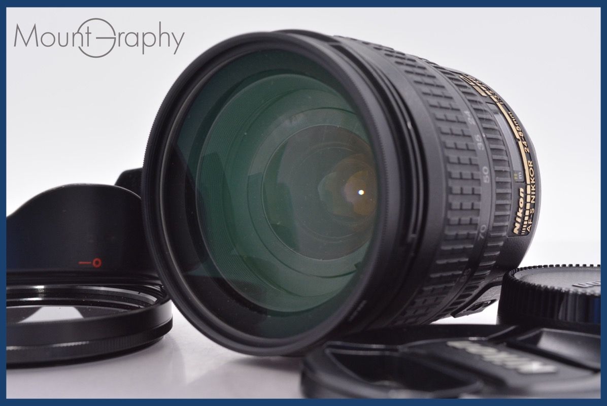 上 ニコン Nikon AF-S NIKKOR 24-85mm F3.5-4.5 G ED 前後キャップ-レンズフィルター レンズフード付 完動 同梱可 am1446