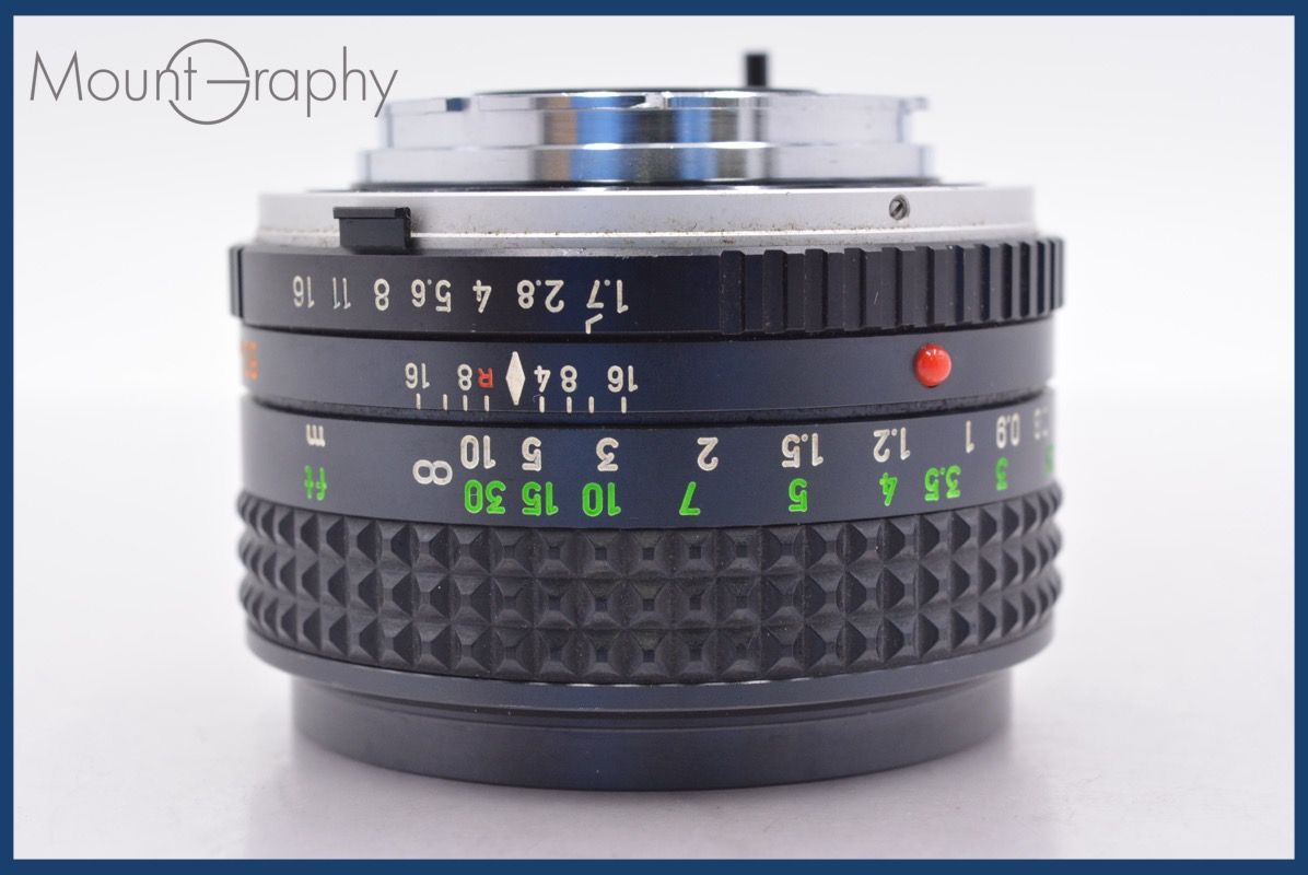 ミノルタ MINOLTA MC ROKKOR-PF 50mm F1.7 前後キャップ-レンズフィルター付 完動 同梱可 am1451