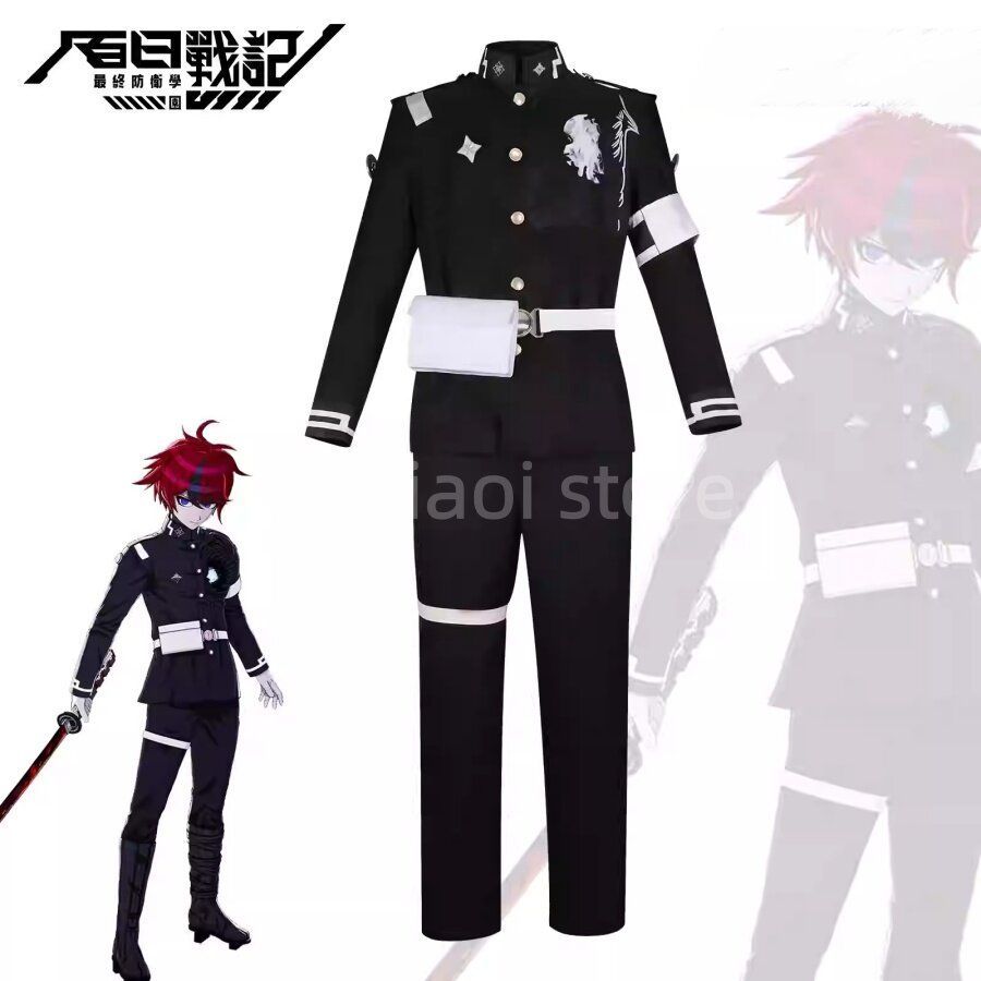 百日戦記 澄野拓海 コスプレ衣装 黒 制服 ゲーム イベント フルセット ウィッグ 没入感 クール