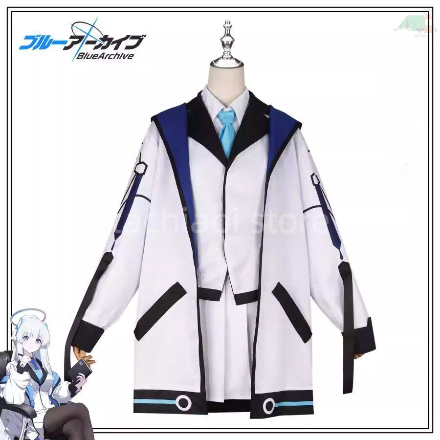 生塩ノア コスプレ衣装 学園風 白 ジャケット アニメ イベント フルセット 没入感 清楚