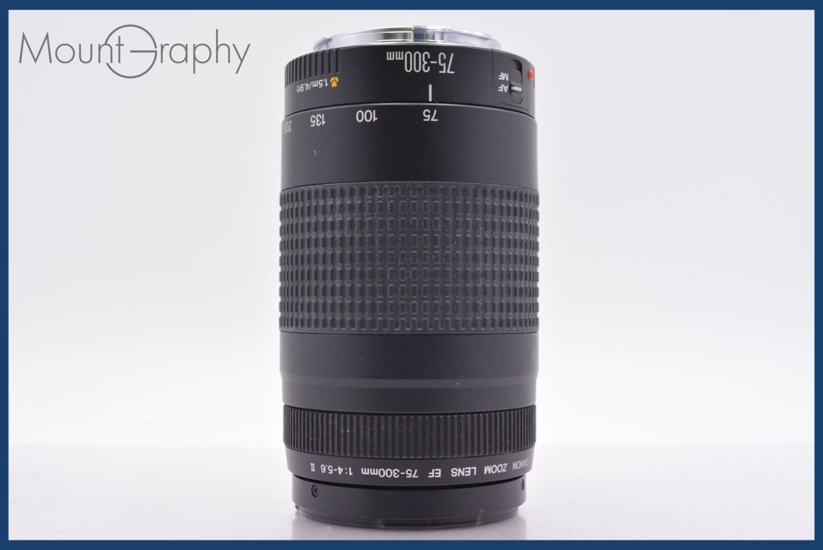 キヤノン Canon EF 75-30mm F4-5.6 II 前後キャップ-レンズフィルター付 完動 同梱可 am1470
