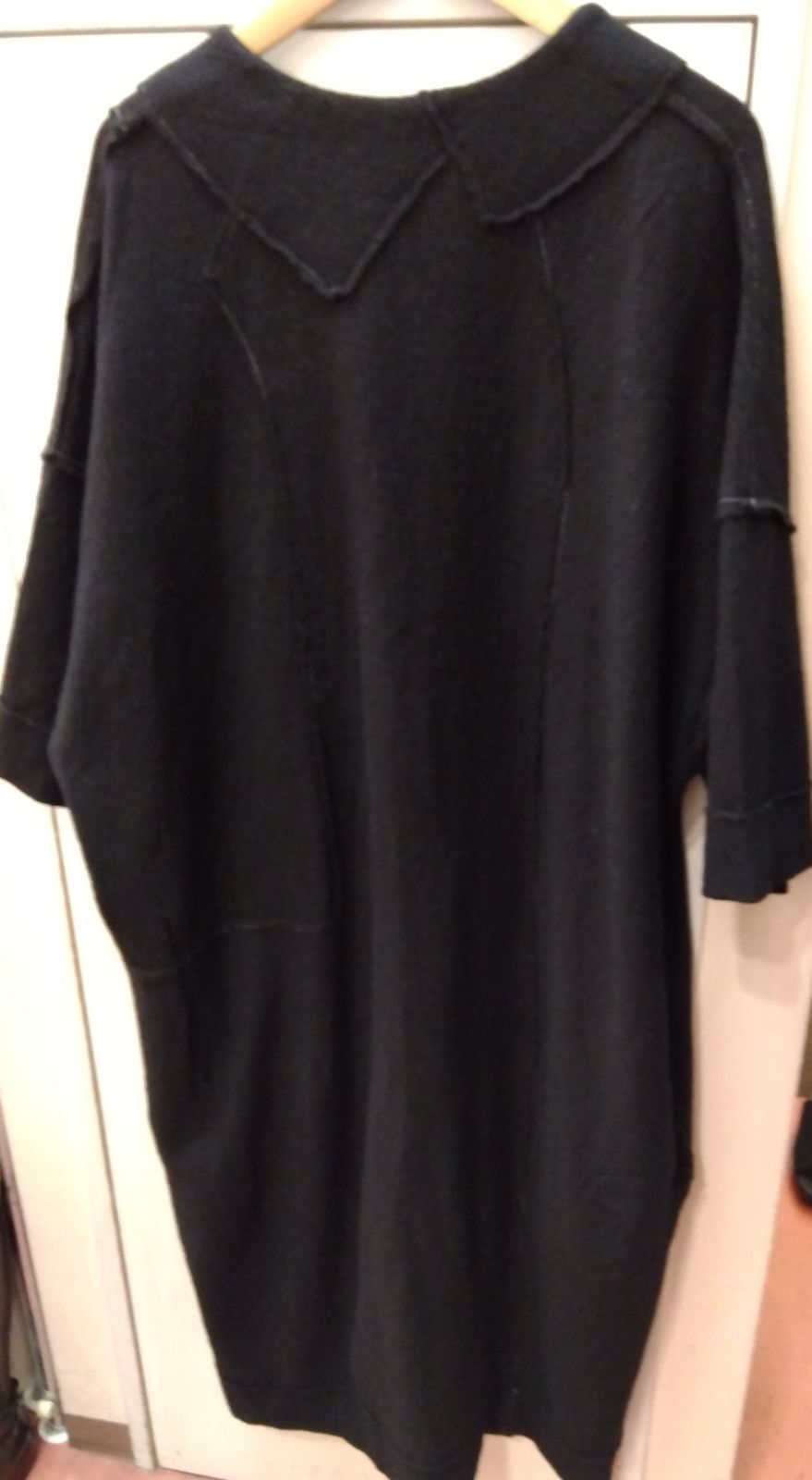 M 17 ワイズ Y s ワンピース フェルト ヨウジヤマモト ウール 毛100％ 七分袖 ゆったり